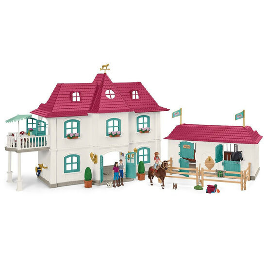 Schleich 42551 Lakeside Paardenboerderij (Grote manege met woonhuis en stal)