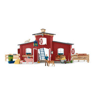 Schleich 42606 Grote stal met dieren - Rood