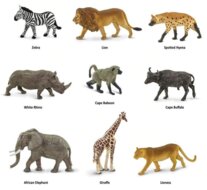 Safari 100409 Mini Zuid Afrikaanse Dieren Set (9 stuks)