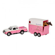 Kids Globe Mitsubishi met paardentrailer roze