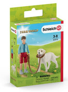 Schleich 42478 Wandeling met labrador retriever